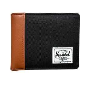 Herschel Supply Co Hank RFID Wallet Vegan Leather Black Tan Mens
